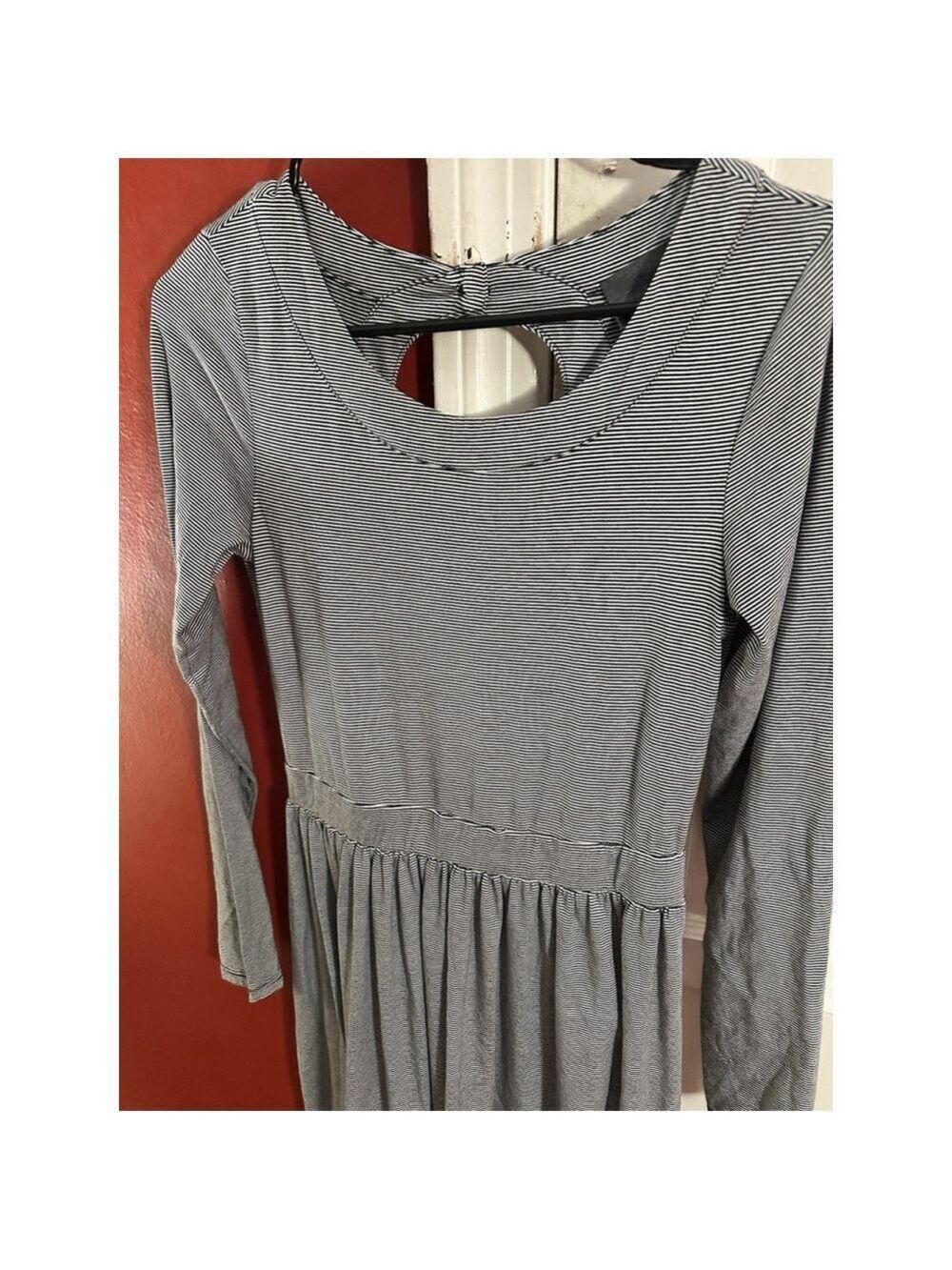 Anthropologie Sunday in Brooklyn Long Sleeve Striped Knit Maxi Dress Small - Picture 4 of 8